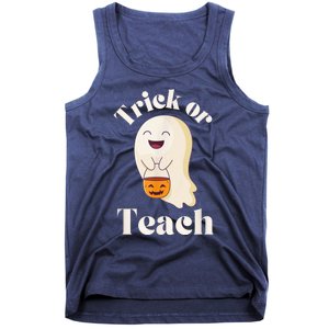 Halloween Trick Or Teach Ghost Teacher  Wo Graphic Tank Top