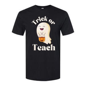 Halloween Trick Or Teach Ghost Teacher  Wo Graphic Softstyle CVC T-Shirt