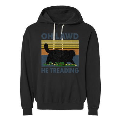 He Treading Oh Lawd Garment-Dyed Fleece Hoodie
