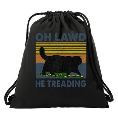 He Treading Oh Lawd Drawstring Bag