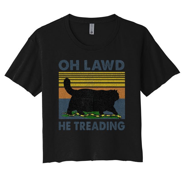 He Treading Oh Lawd Women's Crop Top Tee