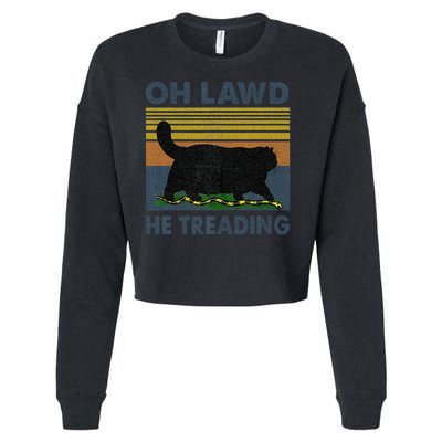 He Treading Oh Lawd Cropped Pullover Crew