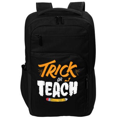 Halloween Trick Or Teach Funny Costume Teacher Halloween Impact Tech Backpack