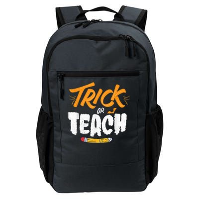 Halloween Trick Or Teach Funny Costume Teacher Halloween Daily Commute Backpack