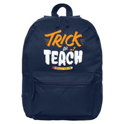 Halloween Trick Or Teach Funny Costume Teacher Halloween 16 in Basic Backpack