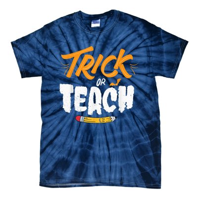 Halloween Trick Or Teach Funny Costume Teacher Halloween Tie-Dye T-Shirt