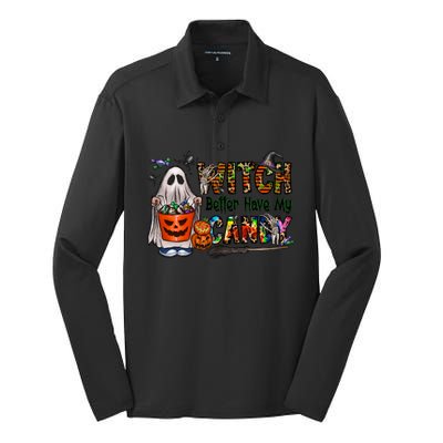 Halloween Trick Or Treat Witch Better Have My Candy Meaningful Gift Silk Touch Performance Long Sleeve Polo