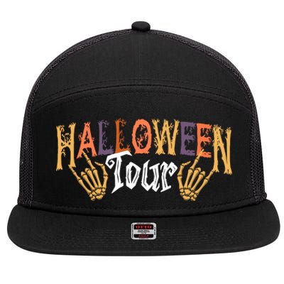 Halloween Tour Official Front And Back 7 Panel Mesh Trucker Snapback Hat