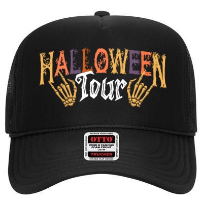 Halloween Tour Official Front And Back High Crown Mesh Back Trucker Hat