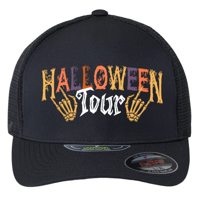 Halloween Tour Official Front And Back Flexfit Unipanel Trucker Cap