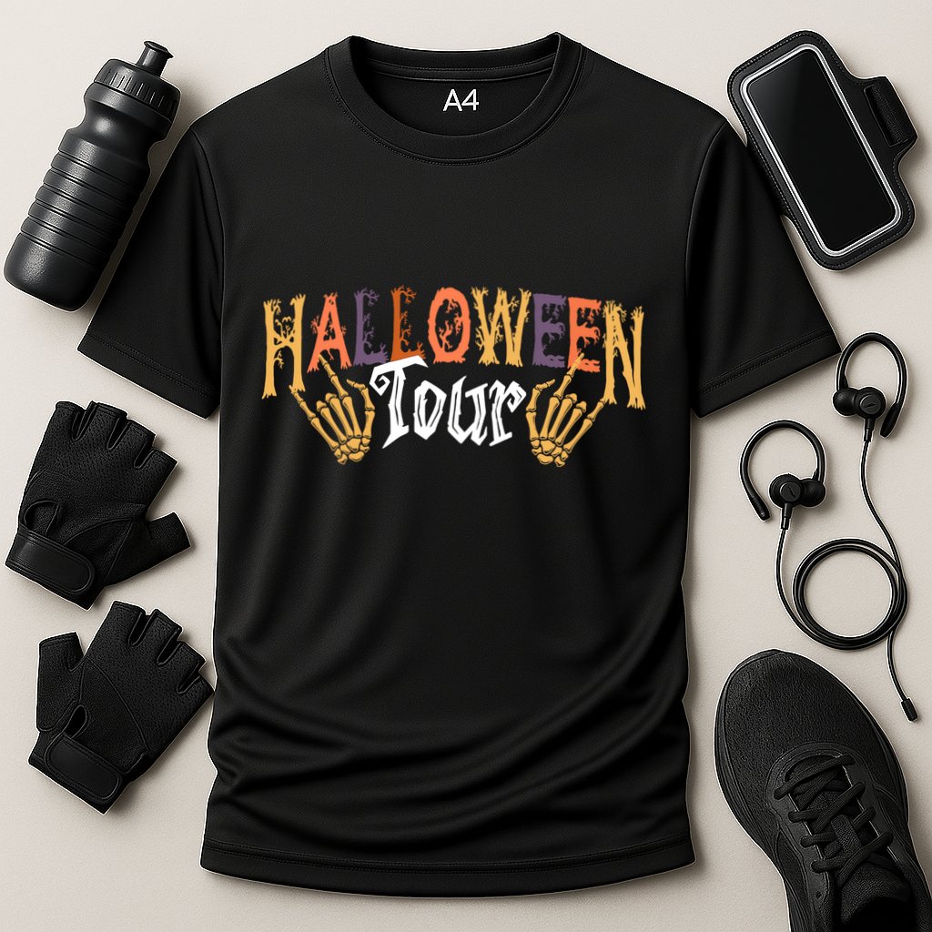 Halloween Tour Official Front And Back Cooling Performance Crew T-Shirt