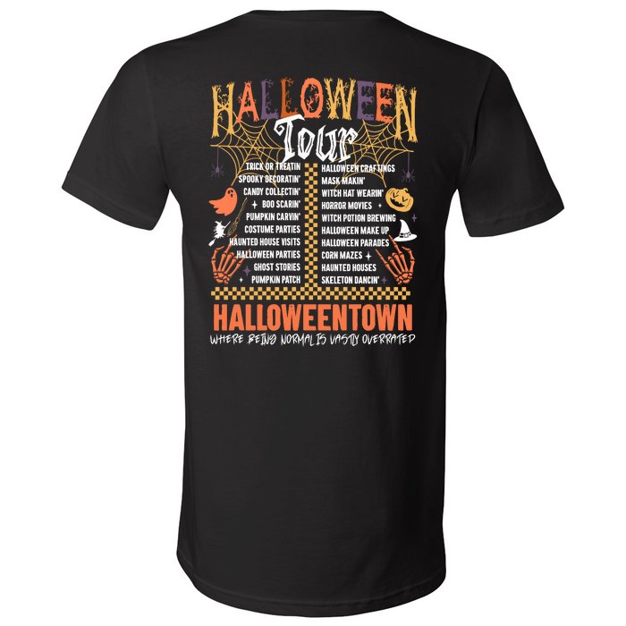 Halloween Tour Official Front And Back V-Neck T-Shirt