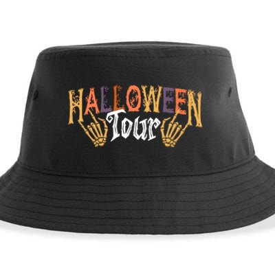 Halloween Tour Official Front And Back Sustainable Bucket Hat