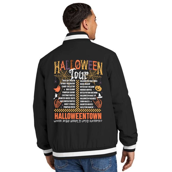 Halloween Tour Official Front And Back Insulated Varsity Jacket