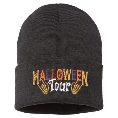 Halloween Tour Official Front And Back Sustainable Knit Beanie