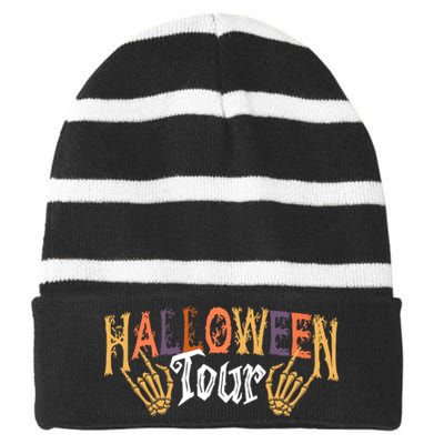 Halloween Tour Official Front And Back Striped Beanie with Solid Band