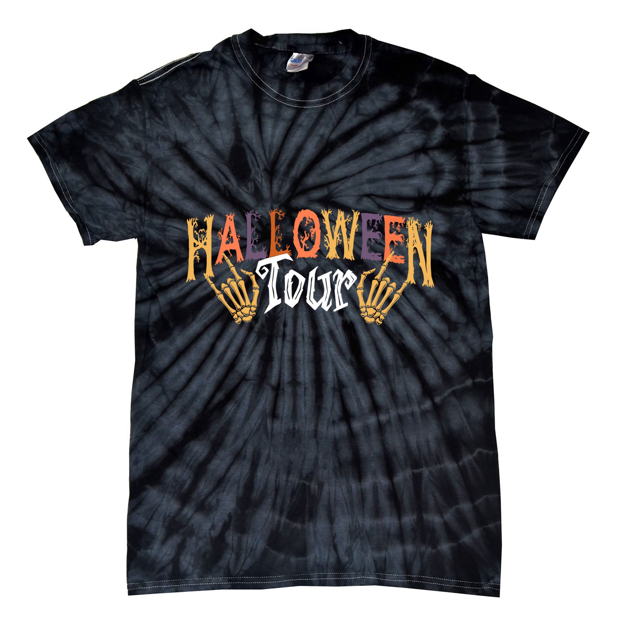 Halloween Tour Official Front And Back Tie-Dye T-Shirt