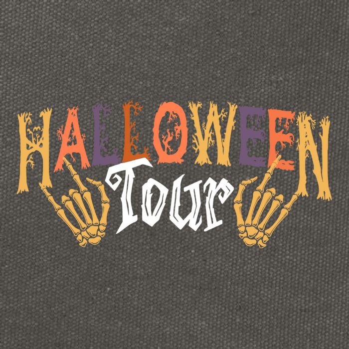 Halloween Tour Official Front And Back Cotton Canvas Backpack