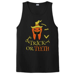 Halloween Trick Or Teeth Pumpkin Dentist Scary Funny Dental Cool Gift PosiCharge Competitor Tank