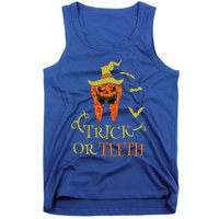 Halloween Trick Or Teeth Pumpkin Dentist Scary Funny Dental Cool Gift Tank Top