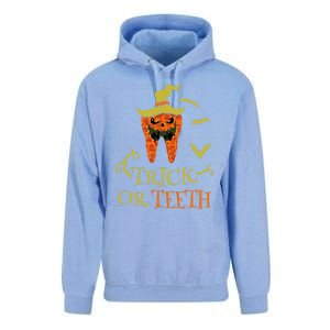 Halloween Trick Or Teeth Pumpkin Dentist Scary Funny Dental Cool Gift Unisex Surf Hoodie