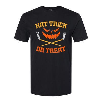 Hat Trick Or Treat Ice Hockey Halloween Player Coach Softstyle® CVC T-Shirt