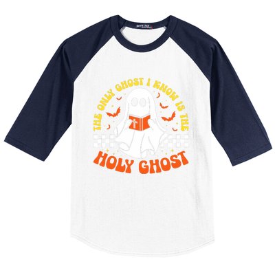 Halloween The Only Ghost I Know Is The Holy Ghost Christian Baseball Sleeve Shirt