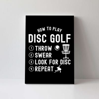 How To Play Disc Golf Funny Gift Canvas