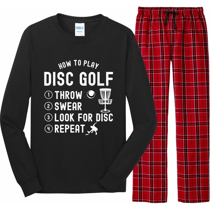 How To Play Disc Golf Funny Gift Long Sleeve Pajama Set