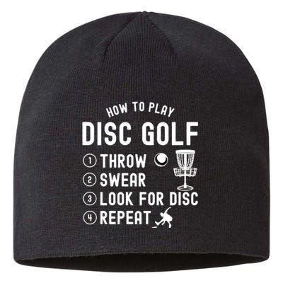 How To Play Disc Golf Funny Gift Sustainable Beanie