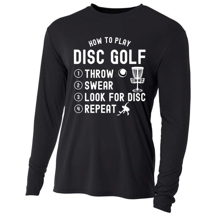 How To Play Disc Golf Funny Gift Cooling Performance Long Sleeve Crew