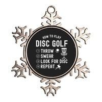 How To Play Disc Golf Funny Gift Metallic Star Ornament