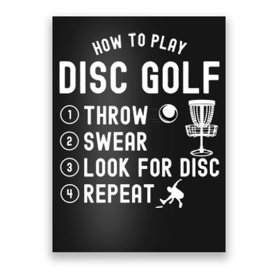 How To Play Disc Golf Funny Gift Poster