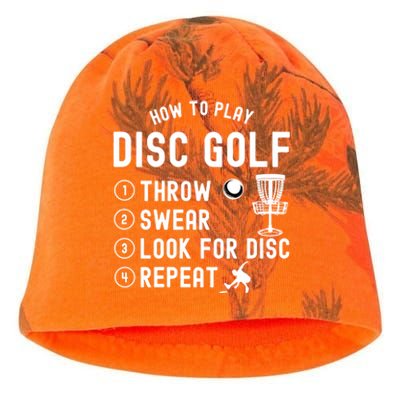 How To Play Disc Golf Funny Gift Kati - Camo Knit Beanie