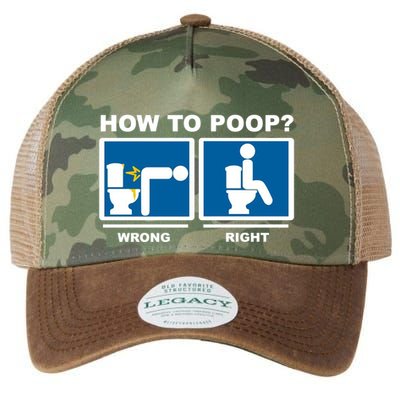 How To Poop Wrong Right Funny Meme Legacy Tie Dye Trucker Hat