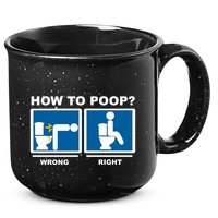 How To Poop Wrong Right Funny Meme 15oz Campfire Ceramic Mug