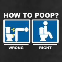 How To Poop Wrong Right Funny Meme Crop Fleece Hoodie