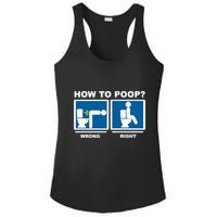 How To Poop Wrong Right Funny Meme Ladies PosiCharge Competitor Racerback Tank