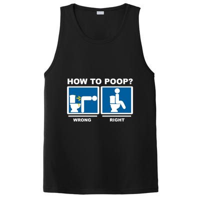 How To Poop Wrong Right Funny Meme PosiCharge Competitor Tank