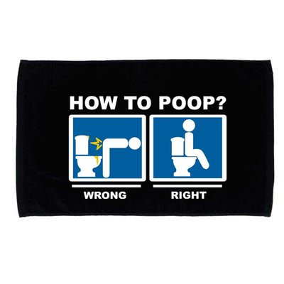 How To Poop Wrong Right Funny Meme Microfiber Hand Towel
