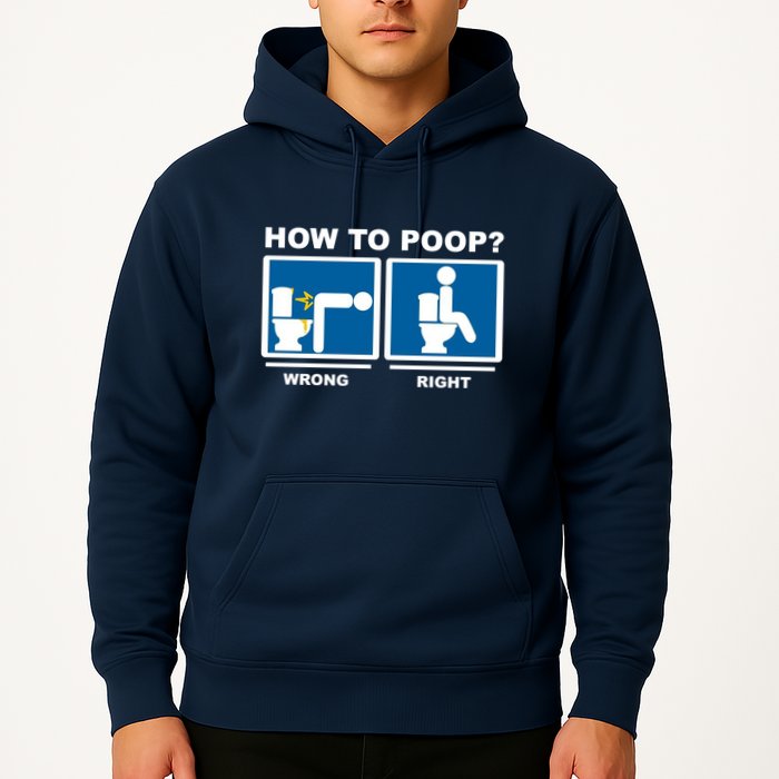 How To Poop Wrong Right Funny Meme Hoodie