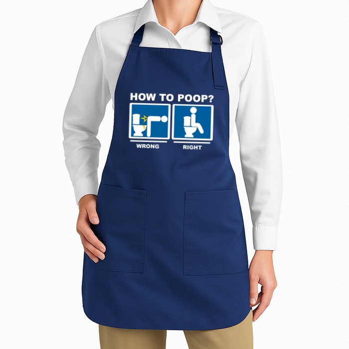 How To Poop Wrong Right Funny Meme Apron