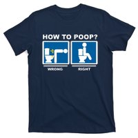 How To Poop Wrong Right Funny Meme T-Shirt