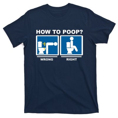 How To Poop Wrong Right Funny Meme T-Shirt