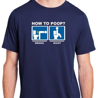 How To Poop Wrong Right Funny Meme Adult ChromaSoft Performance T-Shirt