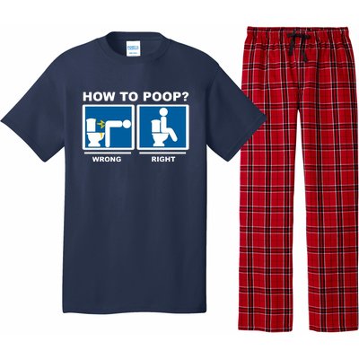 How To Poop Wrong Right Funny Meme Pajama Set