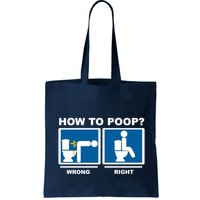How To Poop Wrong Right Funny Meme Bag