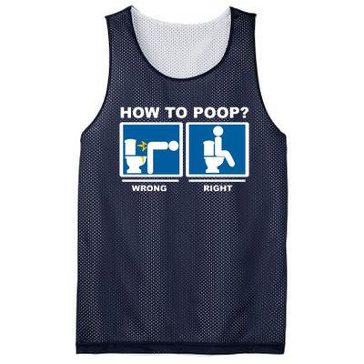 How To Poop Wrong Right Funny Meme Mesh Reversible Basketball Jersey Tank