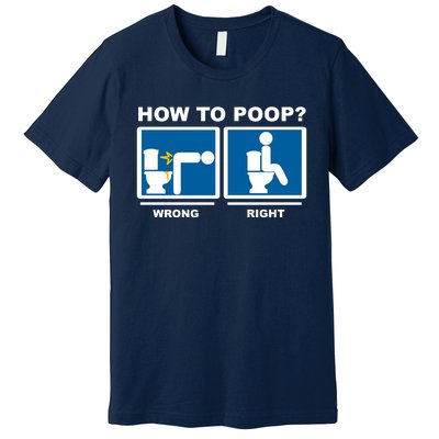 How To Poop Wrong Right Funny Meme Premium T-Shirt