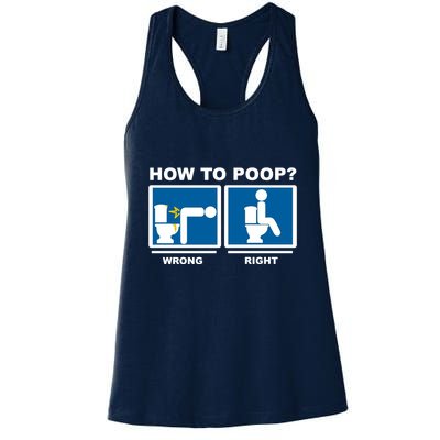 How To Poop Wrong Right Funny Meme Womens Tank Top